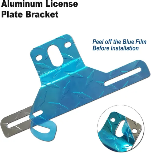 Vista 3 de FBJTDQ Marco de Soporte para Placa de Matrícula de Remolque - Soporte de Aluminio Resistente para Camiones, Remolques, RVs, Barcos, 1 Paquete