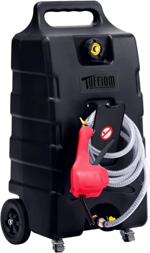 Vista 16 de TUFFIOM Carrito de combustible de 20 galones con ruedas y bomba de sifón manual, tanque de almacenamiento de transferencia de combustible diésel