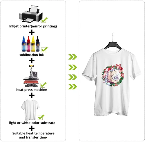 Vista 4 de A-SUB Papel de Sublimación 3.5x9 Pulgadas para Regalos Únicos de Navidad DIY Compatible con Impresora de Inyección de Tinta que Coincide con Tinta