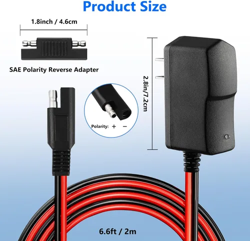 Vista 3 de Cargador de conector SAE para niños, batería de automóvil BXIZXD de 6 voltios para Disney Quad Pacific Cycle Marvel The Avenger Good Dinosaur