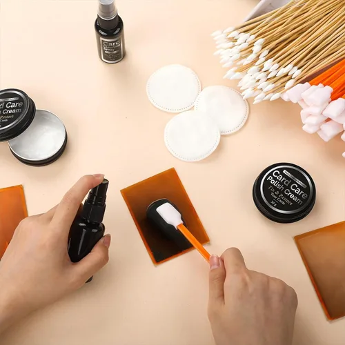 Vista 5 de Nuanchu Kit de reparación de cartas comerciales de 607 piezas incluye spray limpiador, pasta de pulido, hisopo de algodón, disco de algodón y paño