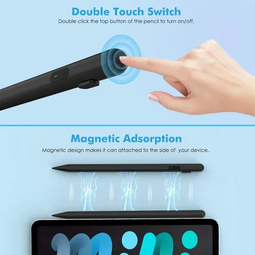 Vista 5 de MoKo Lápiz Stylus para Pantalla Táctil, Lápiz Stylus Universal Activo Compatible con Dispositivos iPad/iPhone/Samsung/Tablet y Otros Dispositivos