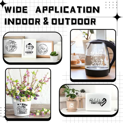 Vista 5 de HTVRONT Negro + Blanco 12 Pulgadas x 4.27 Metros Rollo de Vinilo Permanente Mate con Cinta de Transferencia, 2 Rollos, Patrón de Burbujas