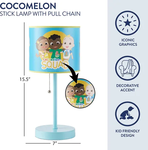 Vista 2 de Idea Nuova - Lámpara de mesa de CoComelon para niños, con tirador