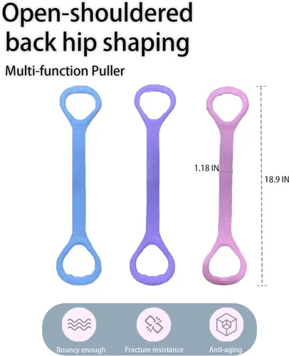 Vista 8 de Figure 8 Resistance Band with Handles, Elastic Bands for Working Out,Arm,Back,Shoulder Training Elastic Ropes,Exercise Equipment for Yoga