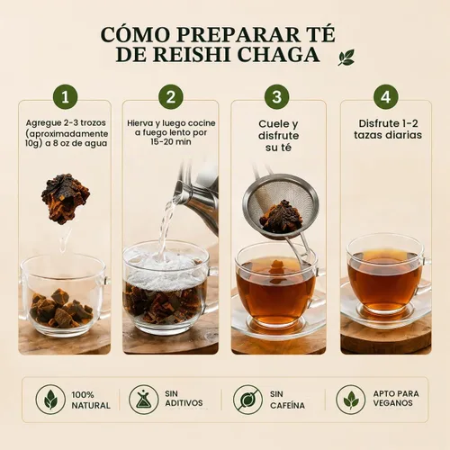 Vista 6 de Trozos de hongos chaga siberianos cosechados salvajes 3 oz (85g)
