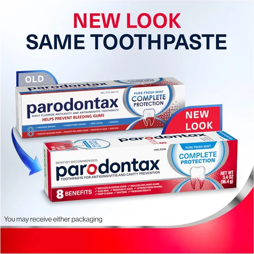 Vista 10 de Parodontax Pasta de dientes de protección completa, menta fresca pura - 3.4 oz x 3