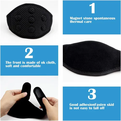 Vista 8 de FERCAISH Almohadilla magnética autocalentable, terapia magnética engrosada y alargada, correa para el cuello, alivio del dolor para artritis