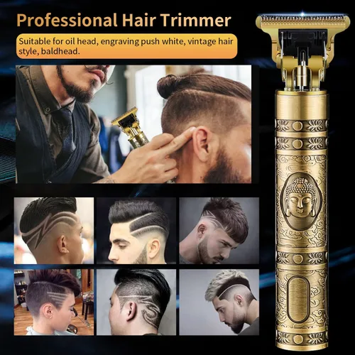 Vista 2 de baohang Hair Trimmer for Men Professional Electric Hair Clippers Cordless Beard Trimmer Shaver Electric T Blade Hair Trimmer Zero Gapped Hair