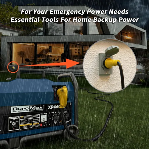 Vista 6 de Cable generador de 50 amperios, cable de extensión RV de 10 pies y 50 amperios con bloqueo giratorio, cable generador 50A de 4 puntas, NEMA 14-50P a