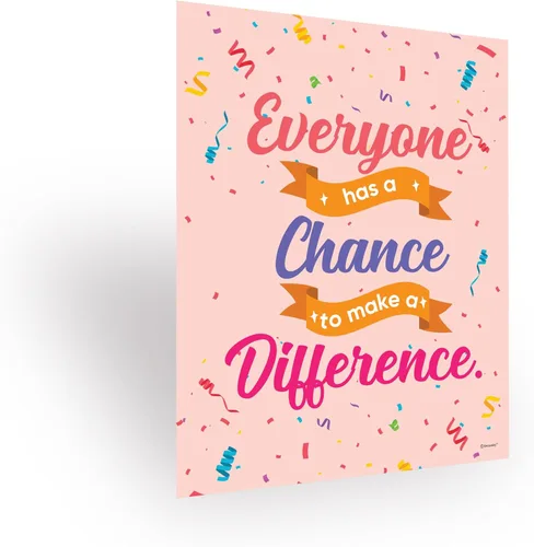 Vista 3 de Decorably 15 pósteres inspiradores de confeti para aula, 11 x 14 pulgadas, decoración de laminado mate, para escuela, pasillos, tablones