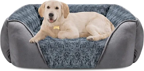 Vista 15 de INVENHO Cama para perros pequeños para perros medianos a grandes, rectangular, ortopédica, suave, relajante, duradera, con parte inferior
