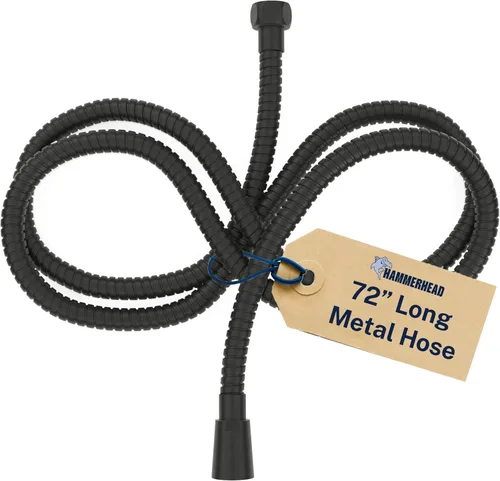 Vista 13 de HammerHead Showers Accesorio de manguera de ducha de metal sólido para alcachofa, manguera universal de repuesto extra larga de 72 pulgadas para Oro