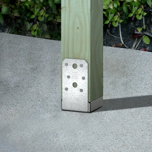 Vista 2 de Simpson Strong-Tie ABU44RZ ABU ZMAX Base de poste galvanizada ajustable para 4x4 áspero (paquete de 12)