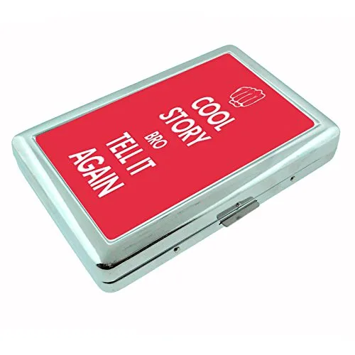 COOL STORY BRO TELL IT AGAIN Silver Cigarette Case D-100