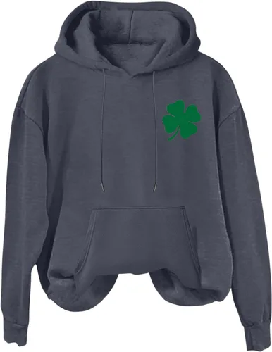 Vista 5 de Blczomt St Patricks Day Sweatshirts for Women Irish Loose Fit Lucky Hoodies Shirt Shamrock Cute Blessed Gift Outfits Pullover