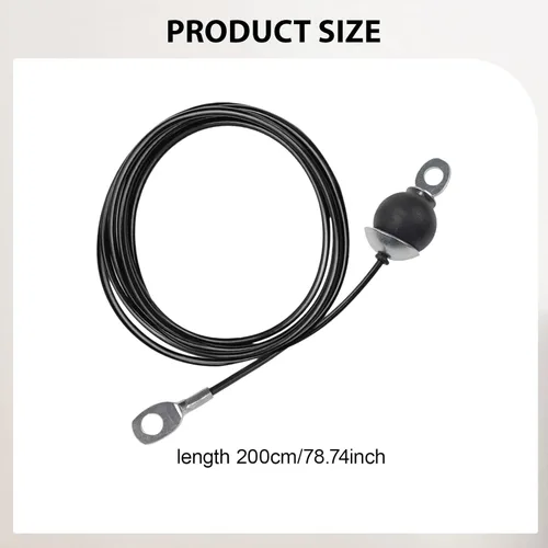 Vista 3 de Replacement Cable for Fitness Pulleys, Gym Cable for Training with Ball Stop, Reusable Equipment, Made of Heavy-Duty Steel.