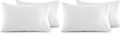 Vista 74 de Elegant Comfort Juego de fundas de almohada ultrasuaves de lujo de 2 piezas - Microfibra premium de calidad hotelera 1500, doble cepillado