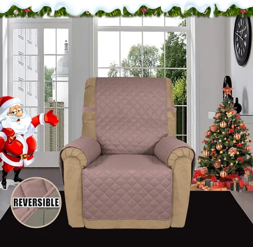Vista 809 de Easy-Going - Funda reversible para sofá reclinable, resistente al agua, protector de muebles con correas elásticas, para mascotas y niños
