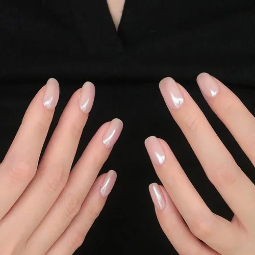 Vista 5 de 2 cajas de polvo de uñas de cromo perla blanca – Polvo de pigmento cromado transparente transparente brillante para uñas, uñas inspiradas efecto