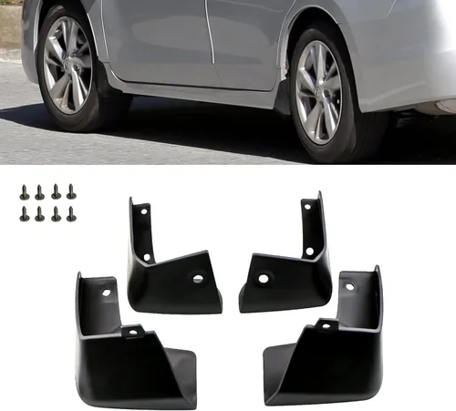 x xotic tech 4 piezas de aletas para parachoques delantero y trasero, guardabarros, protectores de lodo y sal con accesorios de hardware, juego