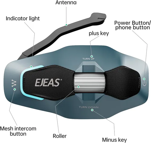 Vista 9 de SolaMr X10 Auriculares Bluetooth para Casco de Motocicleta Altavoces Audífonos, Intercomunicador para Casco de Esquí Sistema de Comunicación