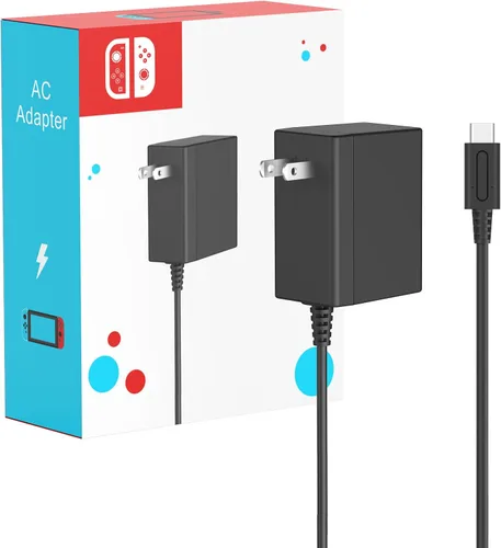 Cargador para Nintendo Switch, adaptador de corriente alterna MARSDOCK de 45 W para Switch, carga rápida de 15 V 2.6 A con cable USB C de 10 pies