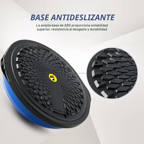 Vista 5 de ZELUS Bola de equilibrio de 25 pulgadas Media pelota inflable de ejercicio de 660 libras con base antideslizante Equipo de entrenamiento