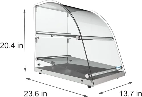 Vista 3 de KoolMore DC-2CN - Vitrina para panadería, 2.4 pies cúbicos - 2 estantes