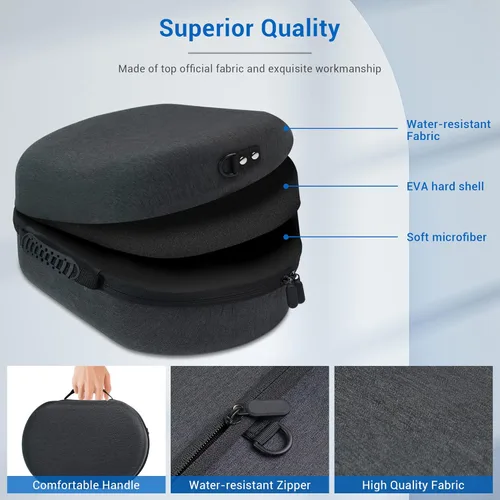 Vista 7 de CYNOVA Funda de transporte para PlayStation VR2, PlayStation 5 VR auriculares y controles táctiles, bolsa de almacenamiento de viaje, funda PS VR2