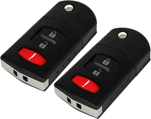 Vista 5 de Aintier Funda para llave inteligente con control remoto de entrada sin llave compatible con Mazda 2 06-15 para Mazda 3 5 11-15 para Mazda CX-7 07-13