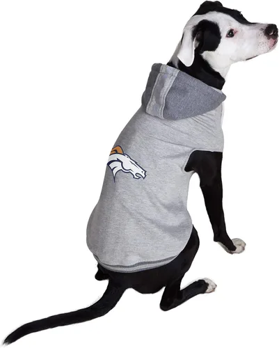 Vista 4 de Littlearth NFL Denver Broncos Team - Cuello redondo para perro, talla S, azul marino