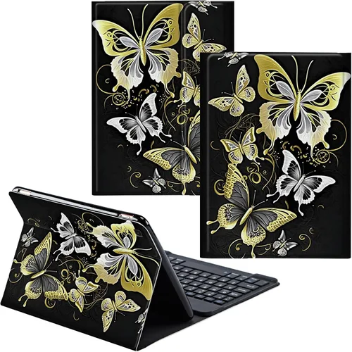 Vista 67 de Para Samsung Galaxy Tab S6 Lite Funda 2022/2020 Teclado Inalámbrico Desmontable Y Cubierta De Soporte De Cuero PU Funda Protectora Para Samsung