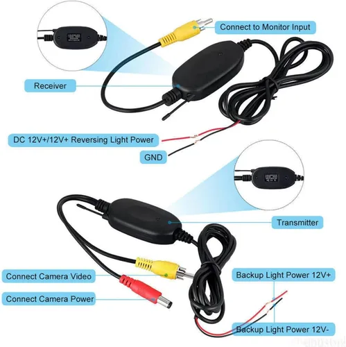 Vista 5 de Car Reverse Camera Wireless 7 inch Rear View Mirror Monitor + Car Backup Camera Kit Night Vison Camera Car Rear Camera(Camera Only)(Full Kit)