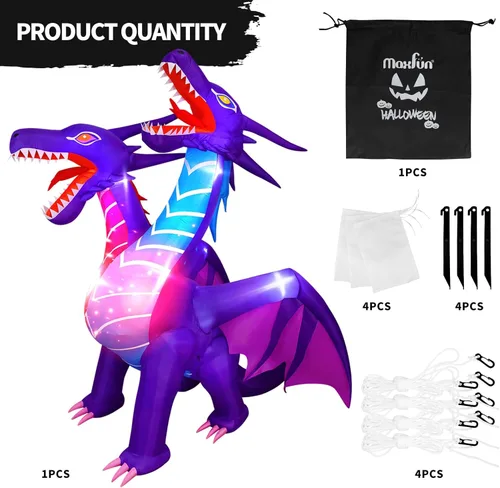 Vista 40 de Max Fun 7FT Halloween Inflatables Pumpkin Decorations with LED Build-in Halloween Yard Decoration Blow Up Inflatables for Outdoor Indoor Garden Lawn