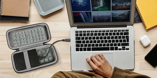 Vista 8 de co2CREA - Funda rígida de viaje para disco duro portátil WD My Passport de 1 TB 2 TB 3 TB 4 TB (negro)