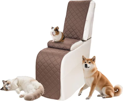 Vista 25 de Fundas impermeables para sofá reclinable seccional en forma de L, 7 piezas, antideslizantes, lavables, juego de fundas reclinables para mascotas