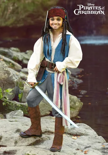 Vista 2 de Disfraz de Captain Jack Sparrow para niños