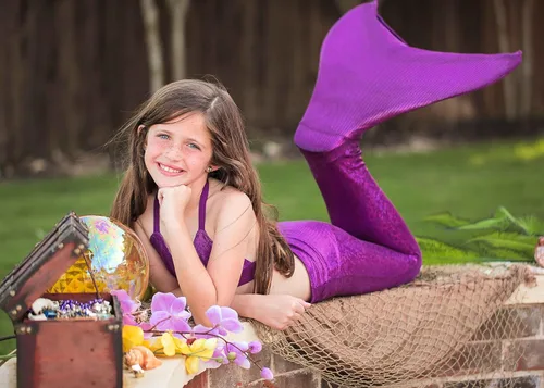 Vista 6 de Fin Fun, Sparkle Mermaid Tail, Monofin Included - Kids and Children Sizes