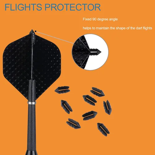 Vista 4 de Juego de 12 dardos de punta suave de 0.63oz, punta de plástico de dardos con ejes de aluminio, 50 juntas tóricas de goma adicionales, 50 puntas, 6
