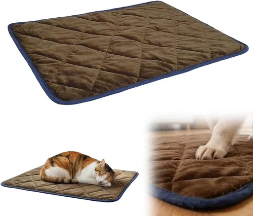 Vista 9 de Almohadilla autocalentable para perros y gatos, tapete de cama autocalentable mejorado 2026 para gatos, almohadilla térmica de reflexión