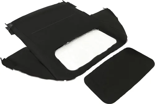 Vista 3 de HECASA Parte superior suave convertible compatible con Porsche 911,993 1995-1998 con ventana de plástico transparente de vinilo negro