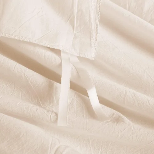 Vista 3 de TEXAS LINEN CO. Funda de edredón 100% algodón egipcio, tamaño Queen, 600 hilos, 3 piezas, funda de edredón de algodón egipcio de fibra extra larga