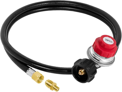 SHINESTAR Regulador de propano de alta presión ajustable de 0-20 PSI con