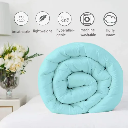 Vista 4 de Casual Design - Edredón de 1500 hilos, plisado, alternativo, tamaño individual de 68 x 86 pulgadas, 1 edredón y 2 fundas de almohada, 27.64 oz/m²