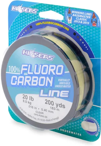Vista 9 de Línea de pesca Hi-Seas 100% fluorocarbono transparente - Línea líder de pesca fuerte y resistente, se hunde más rápido que la línea de pesca