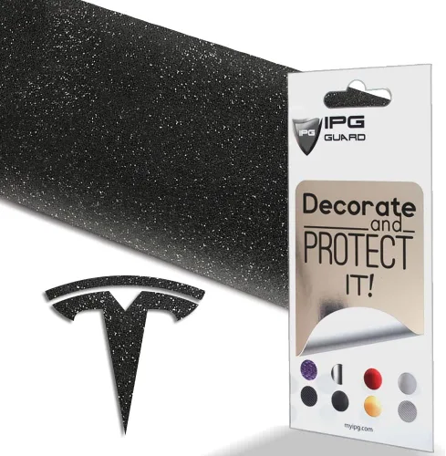 Vista 39 de IPG Compatible con Modelo Y Calcomanía (Juego de 8 Logotipos) Juego de Pegatinas Personaliza Su Vehículo (Fibra de Carbono Negro)