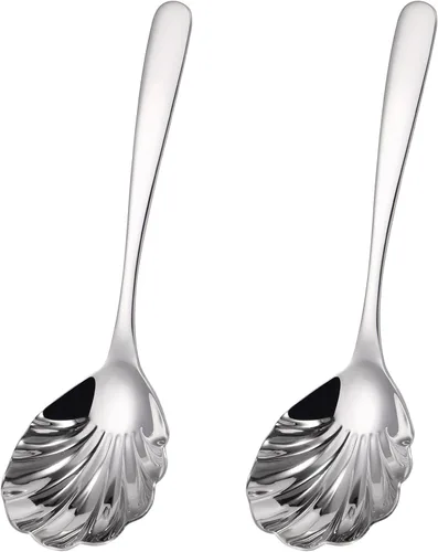 Vista 8 de Cuchara grande para servir, de acero inoxidable, utensilios de servir para fiestas, bufé, cena, banquete, cocina, básicos, aptos para lavavajillas