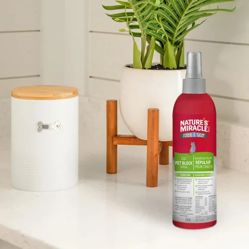 Vista 13 de Nature's Miracle Advanced Platinum - Aerosol repelente de bloques de mascotas para gatos, 8 onzas, ayuda de entrenamiento en interiores para gatos