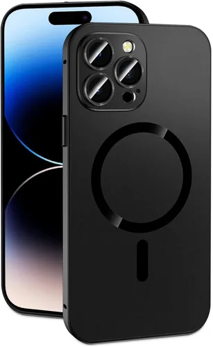 Vista 9 de Funda magnética de aluminio de metal mate para iPhone, funda magnética delgada de aleación protectora de lente de cámara para iPhone 14 Pro Max 13